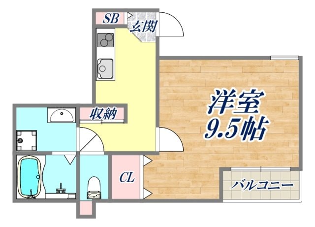 Clair逆瀬川の物件間取画像