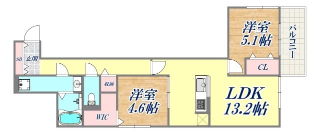 サンパティーク住吉の物件間取画像