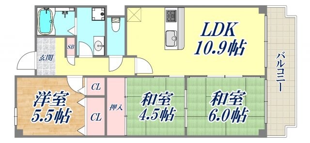 オルテンシアＫＯＢＥの物件間取画像