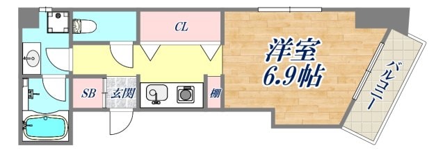 エムロード甲子園口の物件間取画像