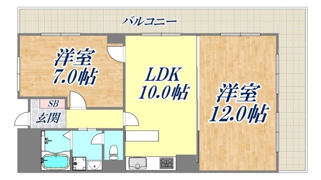 夙川台グリーンマンションの物件間取画像