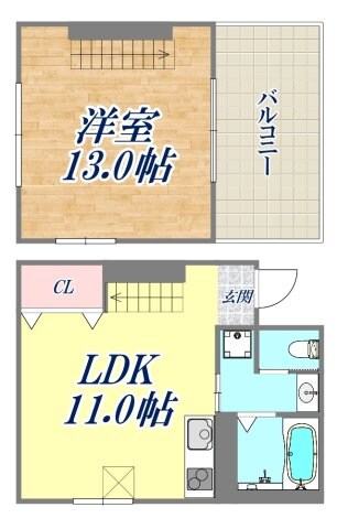 御影グローバルビルの物件間取画像