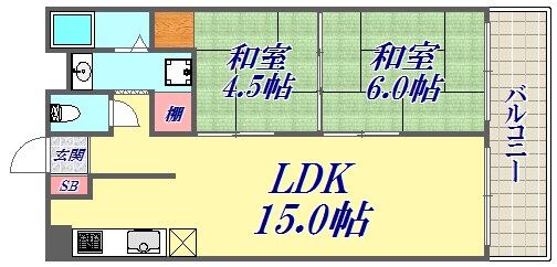 エーデルハイム大蔵谷の物件間取画像