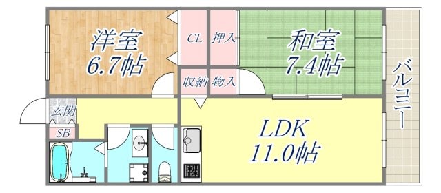 ドミール小林の物件間取画像