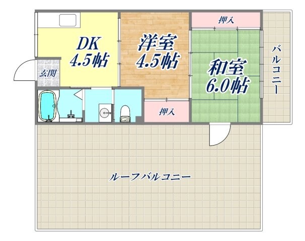 高倉ハイツの物件間取画像