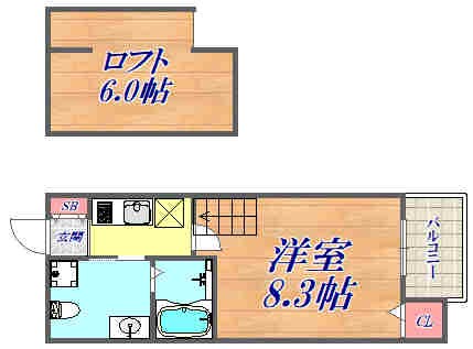 J立花東の物件間取画像