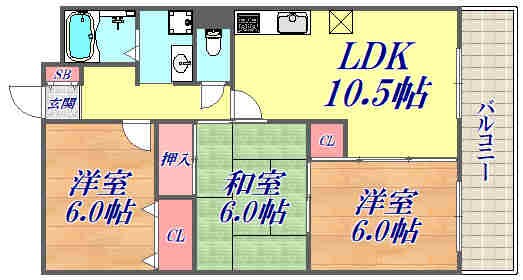 フローリーハイツ2の物件間取画像