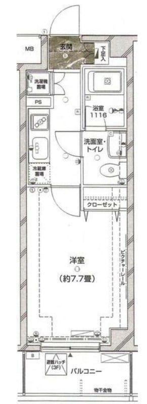 東高円寺駅 徒歩3分 4階の物件間取画像
