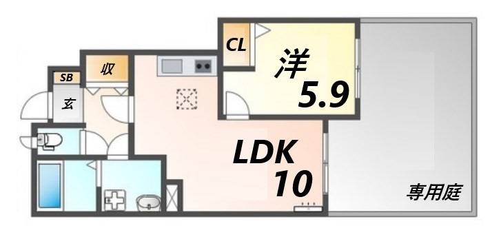 姫路駅 バス20分  小川停下車：停歩3分 1階の物件間取画像