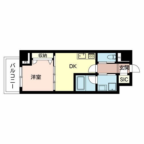 姫路駅 徒歩4分 3階の物件間取画像