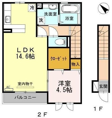 山陽姫路駅 徒歩16分 2階の物件間取画像