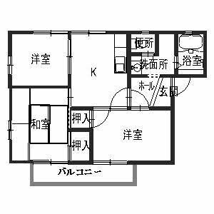 クレスコB棟の物件間取画像