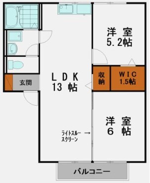 亀山駅 徒歩10分 2階の物件間取画像