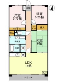 余部駅 徒歩15分 6階の物件間取画像