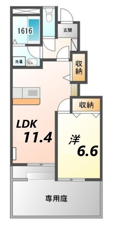 飾磨駅 徒歩5分 1階の物件間取画像