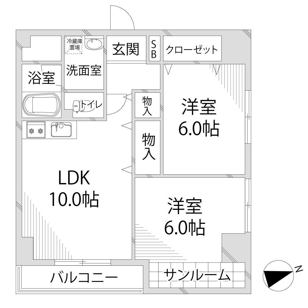 青山NKマンションの物件間取画像