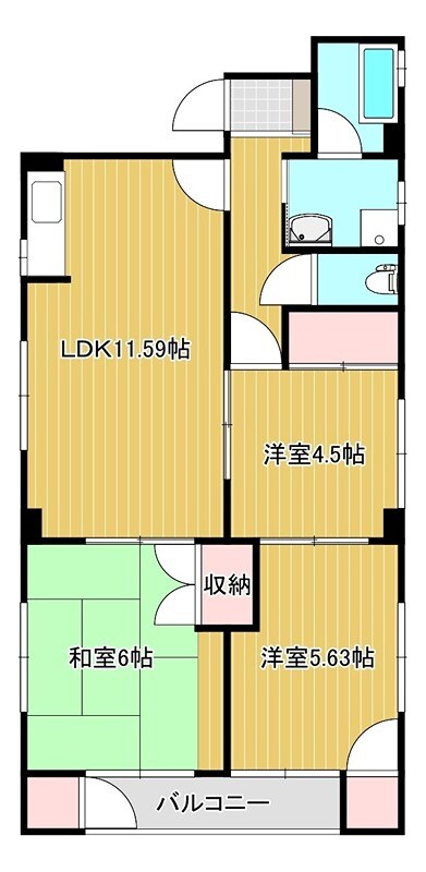 垣根マンションの物件間取画像