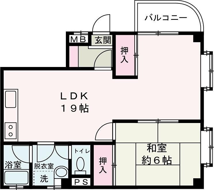 寿ハイツの物件間取画像