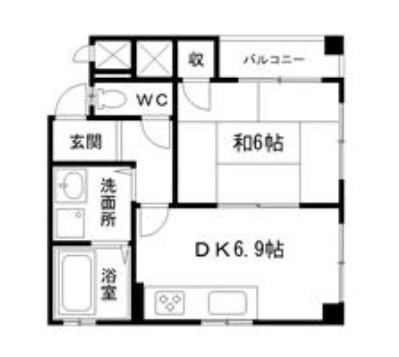 大塩駅 徒歩10分 1階の物件間取画像