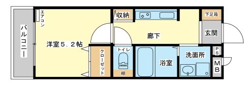 大開駅 徒歩7分 1階の物件間取画像