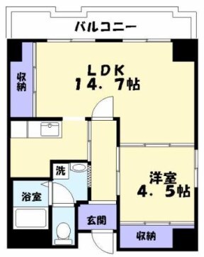 山陽姫路駅 徒歩7分 5階の物件間取画像