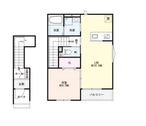 八家駅 徒歩3分 2階の物件間取画像