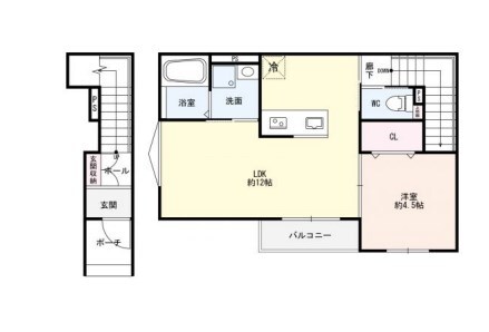 八家駅 徒歩3分 2階の物件間取画像