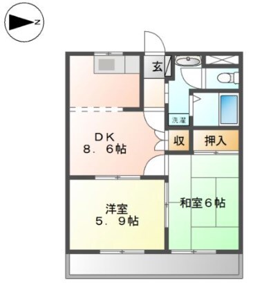 余部駅 徒歩35分 2階の物件間取画像