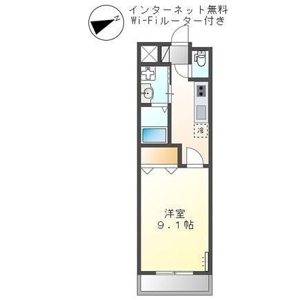 新開地駅 徒歩3分 2階の物件間取画像