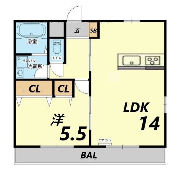 京口駅 徒歩2分 1階の物件間取画像