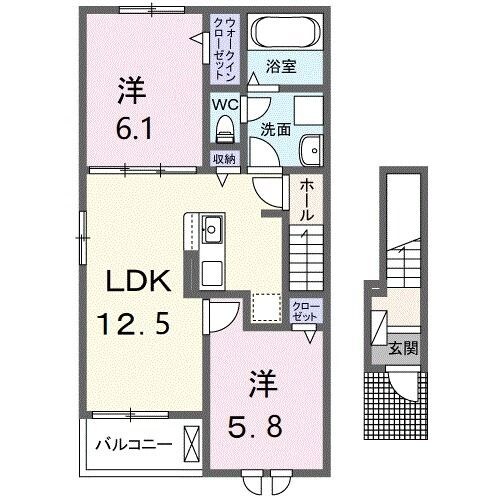 はりま勝原駅 徒歩20分 2階の物件間取画像