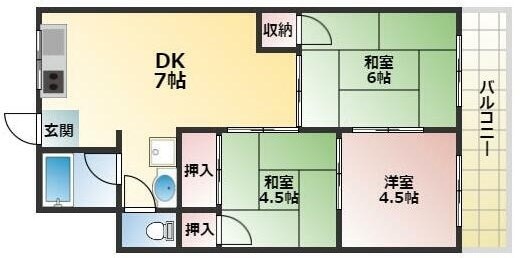 播磨高岡駅 徒歩30分 3階の物件間取画像