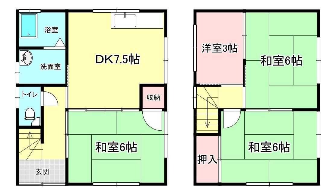 西河野貸家東の物件間取画像