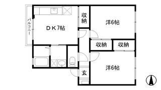 英賀保駅 徒歩30分 1階の物件間取画像