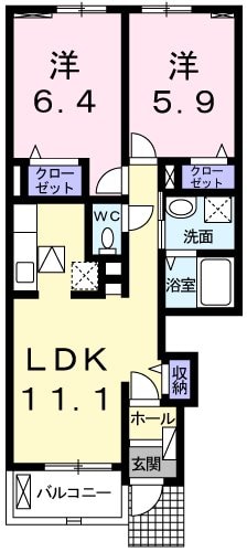 英賀保駅 徒歩40分 1階の物件間取画像