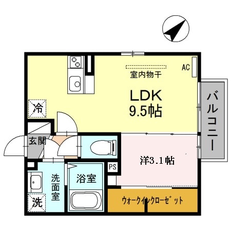 大開駅 徒歩9分 2階の物件間取画像