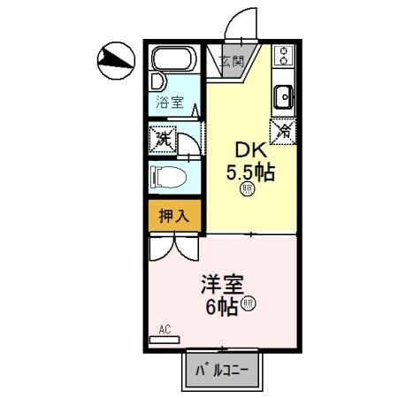 メゾン堀川C棟の物件間取画像
