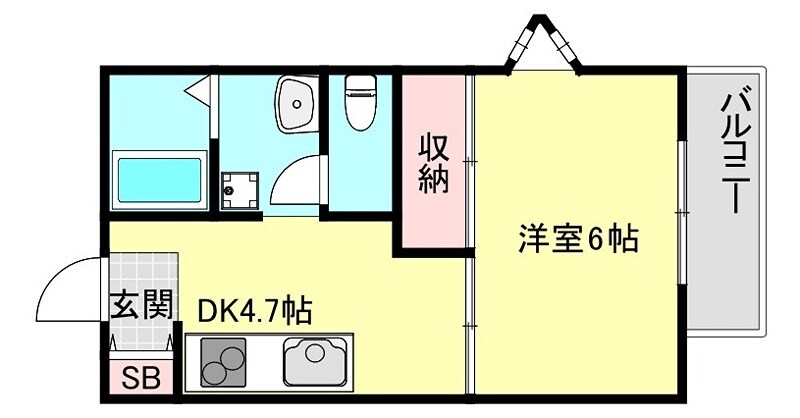 曽根駅 徒歩2分 2階の物件間取画像