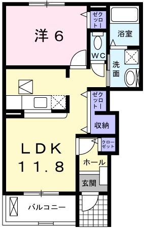 余部駅 徒歩17分 1階の物件間取画像