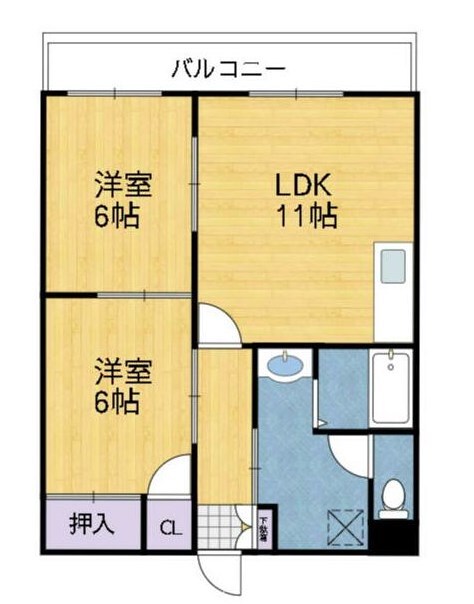 手柄駅 徒歩20分 2階の物件間取画像