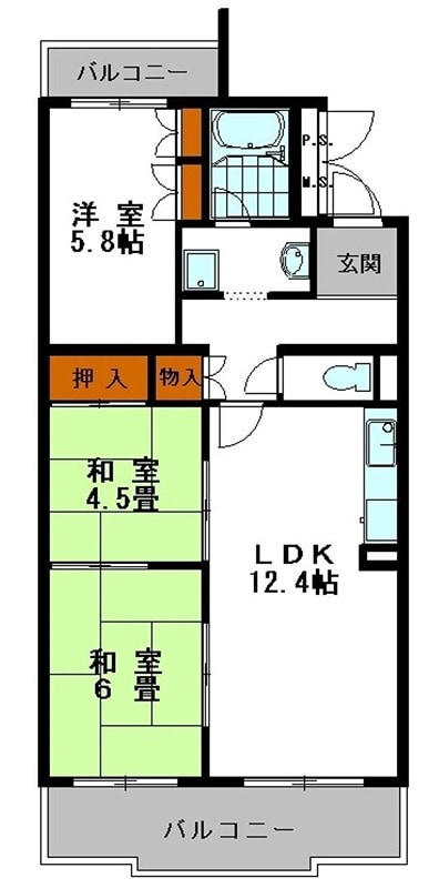 サニーハイツ嵐山の物件間取画像