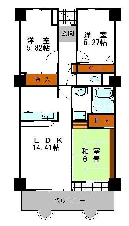 野里駅 徒歩5分 2階の物件間取画像