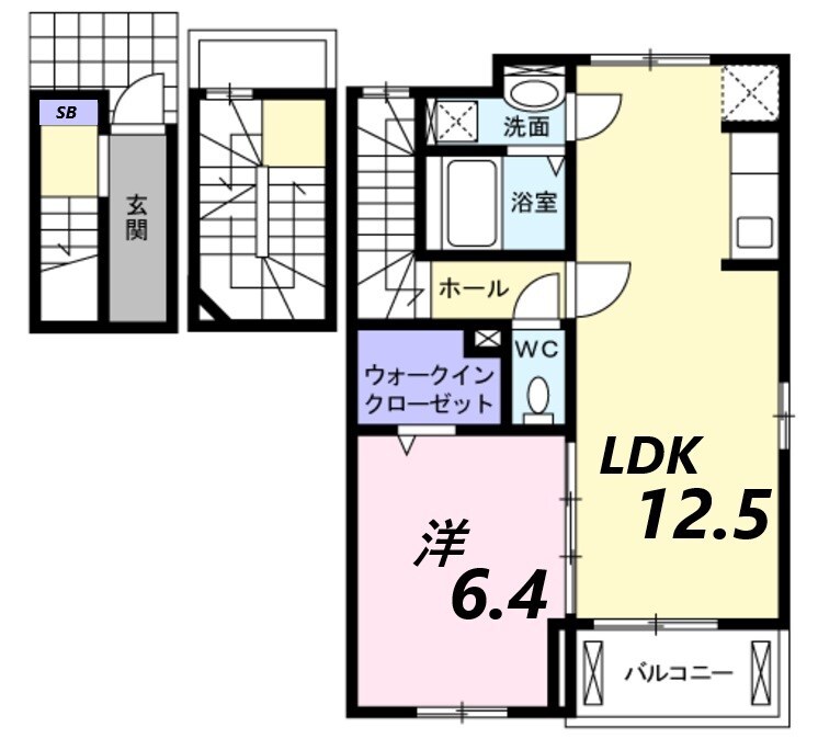 英賀保駅 徒歩10分 3階の物件間取画像