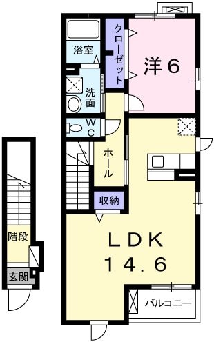 播磨高岡駅 徒歩24分 2階の物件間取画像