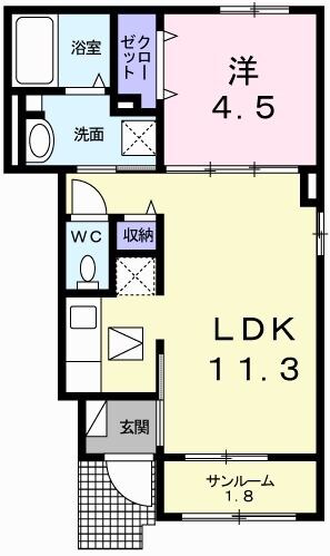 本竜野駅 徒歩9分 1階の物件間取画像