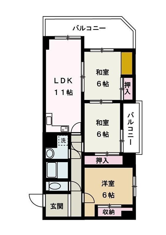 播磨高岡駅 徒歩15分 6階の物件間取画像