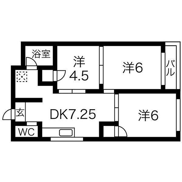 宝殿駅 徒歩3分 3階の物件間取画像