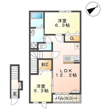 余部駅 徒歩20分 2階の物件間取画像