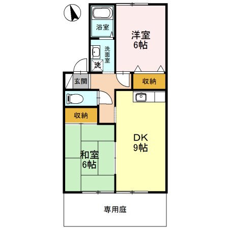 大塩駅 徒歩17分 1階の物件間取画像