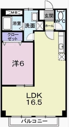 アメニティ六番館の物件間取画像